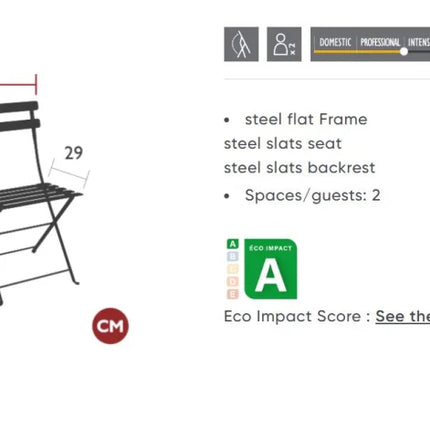 Bistro Two Seater Ottoman - hospitality