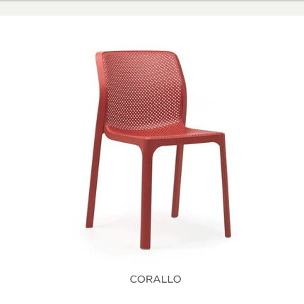 Nardi Bit stackable outdoor chair corallo polypropylene UV-stabilised modern design outdoor patio Ireland