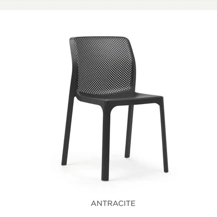 Nardi Bit stackable outdoor chair antracite polypropylene UV-stabilised outdoor garden patio Ireland