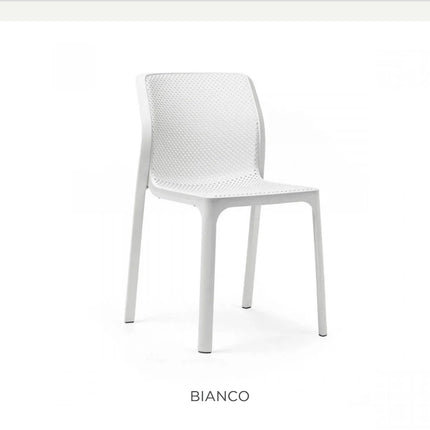Nardi Bit stackable outdoor chair bianco white polypropylene UV-stabilised outdoor terrace Ireland