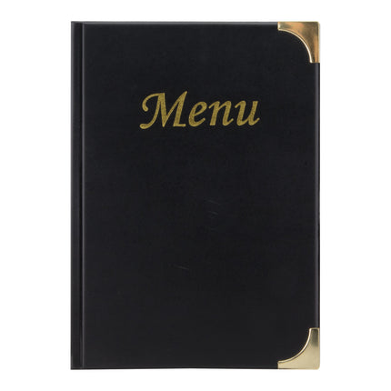 Menu holder 8 x A5 pack of 10 Black Custom Wood Designs __label: Multibuy black-menu-holder-8-x-a5-pack-of-10-53613311099223