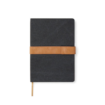 Recycled A5 canvas note book pack of 25 Black Custom Wood Designs __label: Multibuy black-recycled-a5-canvas-note-book-pack-of-25-56106817683799