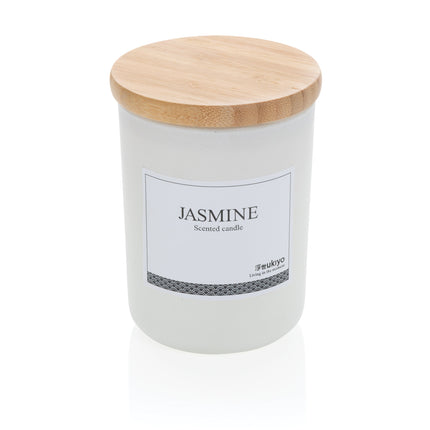 Wooden bamboo lid scented candle pack of 25 White Custom Wood Designs __label: Multibuy black-wooden-bamboo-lid-scented-candle-pack-of-25-53613170327895