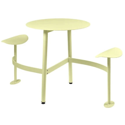 BOLDER 2-Seater Modular Round Outdoor Table with Integrated Seating - hospitality
