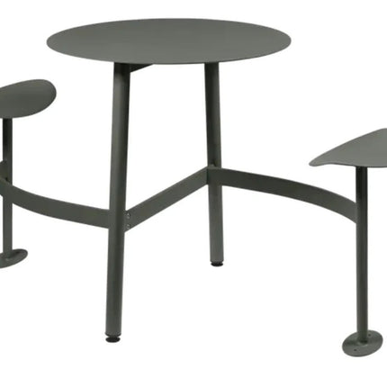 BOLDER 2-Seater Modular Round Outdoor Table with Integrated Seating - hospitality