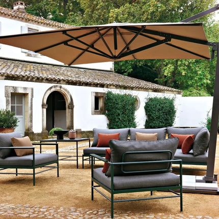 Borée 3x3m Commercial Parasol with Base and Sealing Plate SET - hospitality
