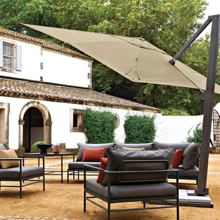 Borée 3x3m Commercial Parasol with Base and Sealing Plate SET - hospitality