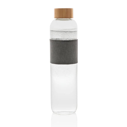 Borosilicate glass bottle with bamboo lid - hospitality