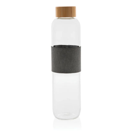 Borosilicate glass bottle with bamboo lid - hospitality