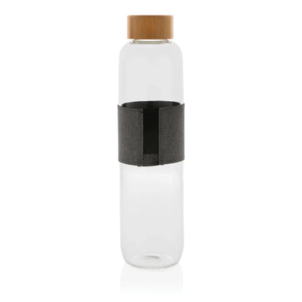 Borosilicate glass bottle with bamboo lid - hospitality