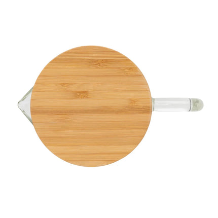 Borosilicate glass carafe with bamboo lid 1.2L - hospitality