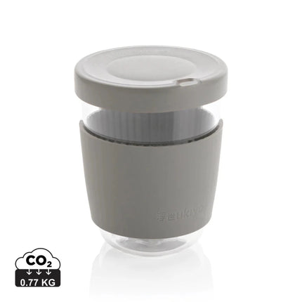 Borosilicate glass with silicone lid and sleeve - hospitality