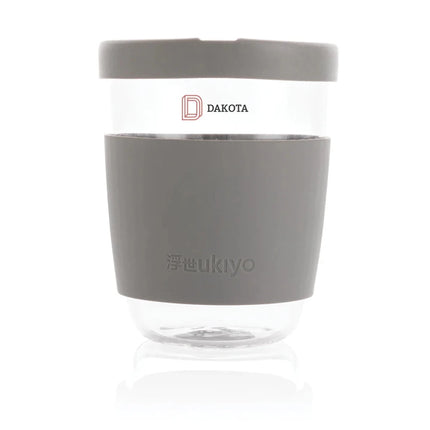 Borosilicate glass with silicone lid and sleeve - hospitality