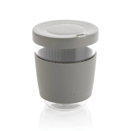 Borosilicate glass with silicone lid and sleeve - hospitality