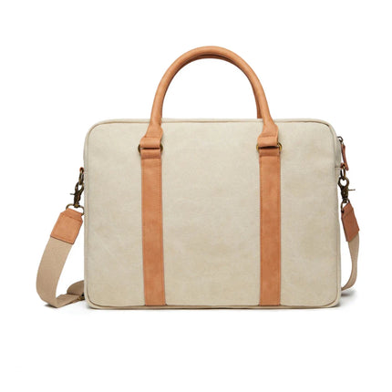 Bosle RCS Collection Recycled Canvas Laptop Bag With Padded Sleeve And Premium Hardware Fits 17 Inch Laptops - hospitality