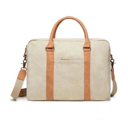 Bosle RCS Collection Recycled Canvas Laptop Bag With Padded Sleeve And Premium Hardware Fits 17 Inch Laptops - hospitality