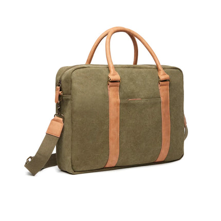Bosle RCS Collection Recycled Canvas Laptop Bag With Padded Sleeve And Premium Hardware Fits 17 Inch Laptops - hospitality
