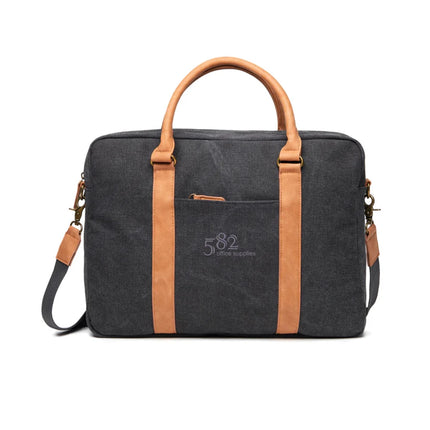 Bosle RCS Collection Recycled Canvas Laptop Bag With Padded Sleeve And Premium Hardware Fits 17 Inch Laptops - hospitality