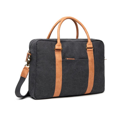 Bosle RCS Collection Recycled Canvas Laptop Bag With Padded Sleeve And Premium Hardware Fits 17 Inch Laptops - hospitality