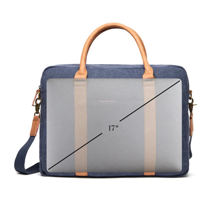 Bosle RCS Collection Recycled Canvas Laptop Bag With Padded Sleeve And Premium Hardware Fits 17 Inch Laptops - hospitality