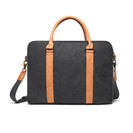 Bosle RCS Collection Recycled Canvas Laptop Bag With Padded Sleeve And Premium Hardware Fits 17 Inch Laptops - hospitality