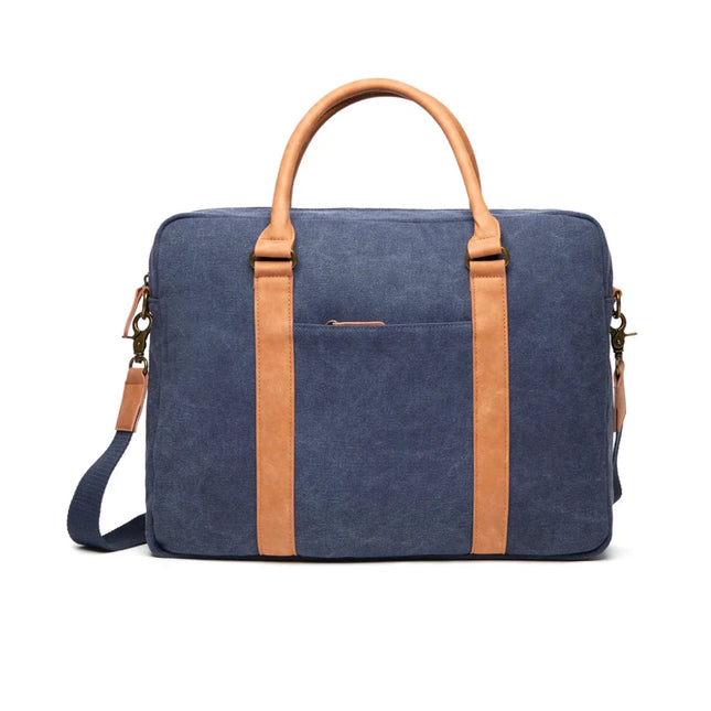 Bosle RCS Collection Recycled Canvas Laptop Bag With Padded Sleeve And Premium Hardware Fits 17 Inch Laptops - hospitality