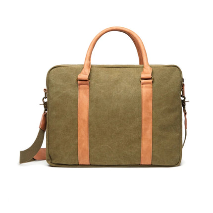 Bosle RCS Collection Recycled Canvas Laptop Bag With Padded Sleeve And Premium Hardware Fits 17 Inch Laptops - hospitality