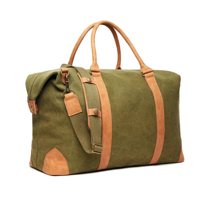 Bosle RCS Recycled Canvas Duffel From Atelier Collection With Subtle Leather Trim - hospitality