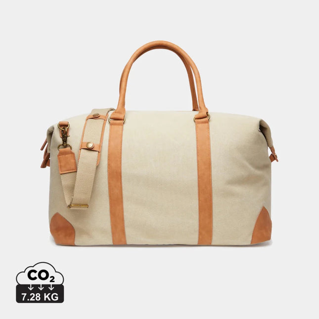 Bosle RCS Recycled Canvas Duffel From Atelier Collection With Subtle Leather Trim - hospitality