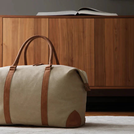 Bosle RCS Recycled Canvas Duffel From Atelier Collection With Subtle Leather Trim - hospitality