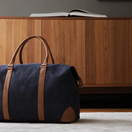 Bosle RCS Recycled Canvas Duffel From Atelier Collection With Subtle Leather Trim - hospitality
