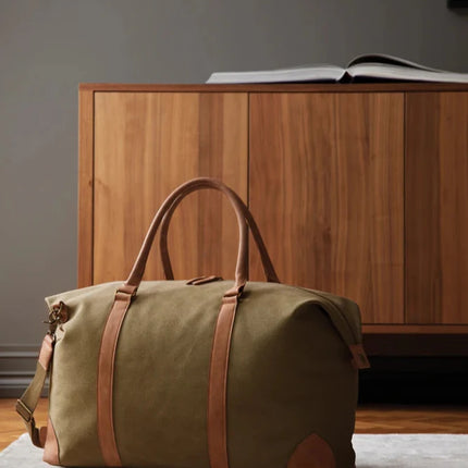 Bosle RCS Recycled Canvas Duffel From Atelier Collection With Subtle Leather Trim - hospitality
