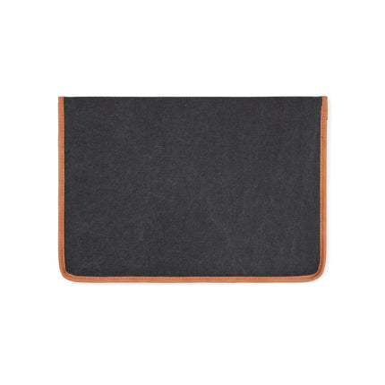 Bosler Collection Recycled Canvas 14 Inch Laptop Sleeve Padded With PU Detailing And Press Button Closure - hospitality