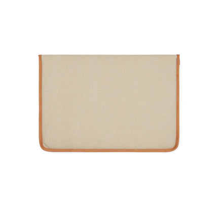 Bosler Collection Recycled Canvas 14 Inch Laptop Sleeve Padded With PU Detailing And Press Button Closure - hospitality