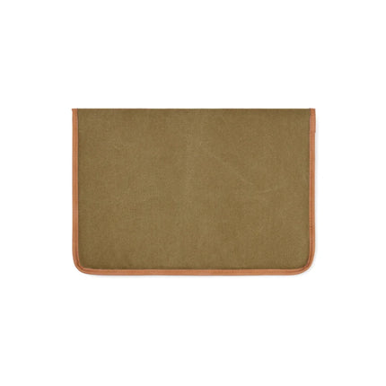 Bosler Collection Recycled Canvas 14 Inch Laptop Sleeve Padded With PU Detailing And Press Button Closure - hospitality
