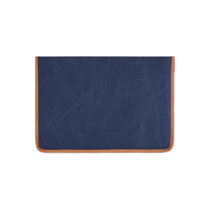 Bosler Collection Recycled Canvas 14 Inch Laptop Sleeve Padded With PU Detailing And Press Button Closure - hospitality