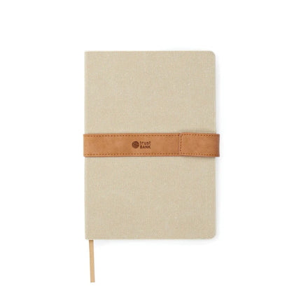 Bosler RCS Collection A5 Canvas Notebook With PU Band And Magnet Closure Premium 80 GSM Recycled Paper - hospitality