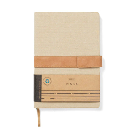 Bosler RCS Collection A5 Canvas Notebook With PU Band And Magnet Closure Premium 80 GSM Recycled Paper - hospitality