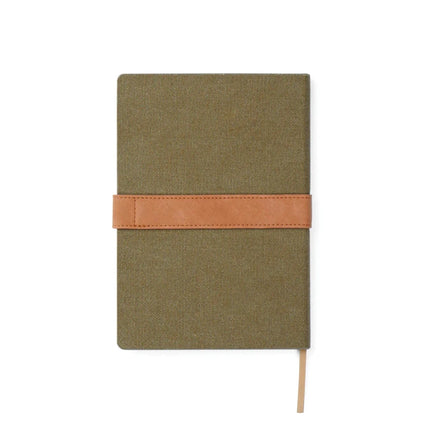 Bosler RCS Collection A5 Canvas Notebook With PU Band And Magnet Closure Premium 80 GSM Recycled Paper - hospitality