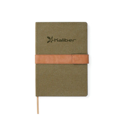 Bosler RCS Collection A5 Canvas Notebook With PU Band And Magnet Closure Premium 80 GSM Recycled Paper - hospitality