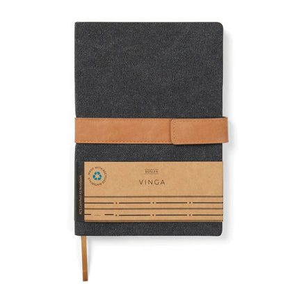 Bosler RCS Collection A5 Canvas Notebook With PU Band And Magnet Closure Premium 80 GSM Recycled Paper - hospitality