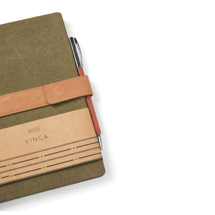Bosler RCS Collection A5 Canvas Notebook With PU Band And Magnet Closure Premium 80 GSM Recycled Paper - hospitality