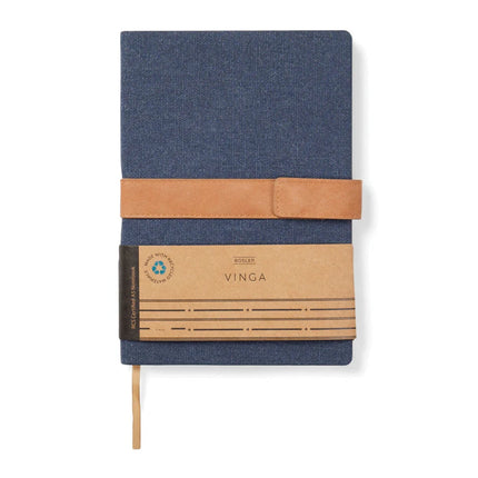 Bosler RCS Collection A5 Canvas Notebook With PU Band And Magnet Closure Premium 80 GSM Recycled Paper - hospitality