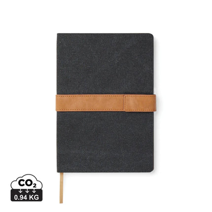 Bosler RCS Collection A5 Canvas Notebook With PU Band And Magnet Closure Premium 80 GSM Recycled Paper - hospitality