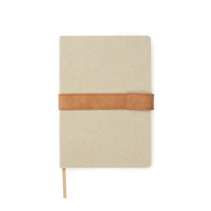 Bosler RCS Collection A5 Canvas Notebook With PU Band And Magnet Closure Premium 80 GSM Recycled Paper - hospitality