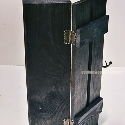 Rustic Bottle Box - Black Single x 25 Bottle box Custom Wood Designs __label: Multibuy Bottle Box bottle-box-default-title-rustic-bottle-box-black-single-52613316018519
