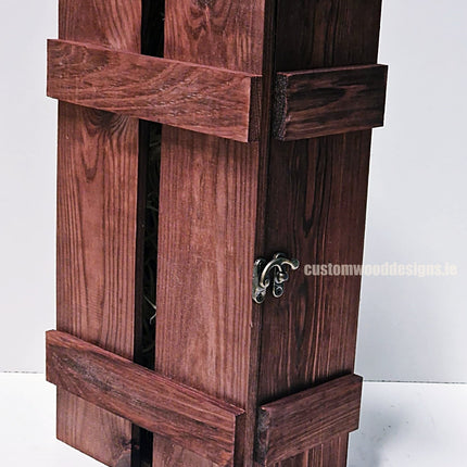 Rustic Bottle Box - Burgundy Double x 25 Bottle box Custom Wood Designs __label: Multibuy Bottle Box gift box Gift Boxes wooden Box bottle-box-default-title-rustic-bottle-box-burgundy-double-52615871037783