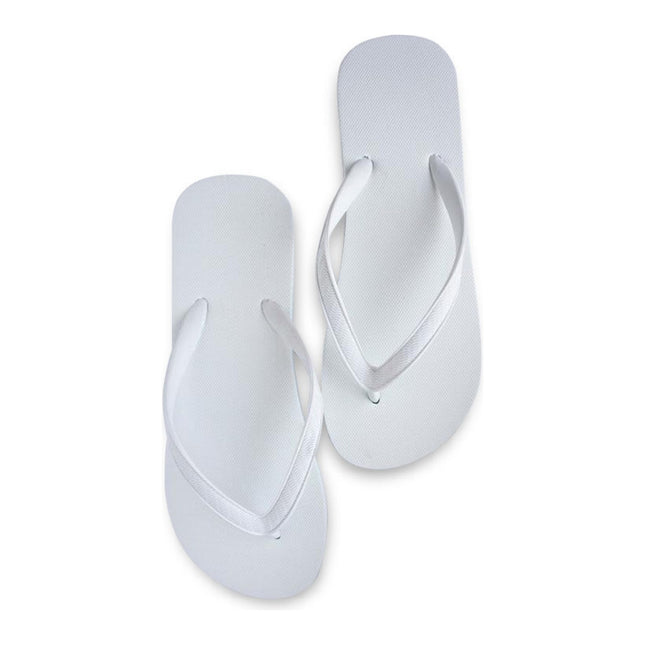 Branded EVA Beach & Pool Flip-Flops – White