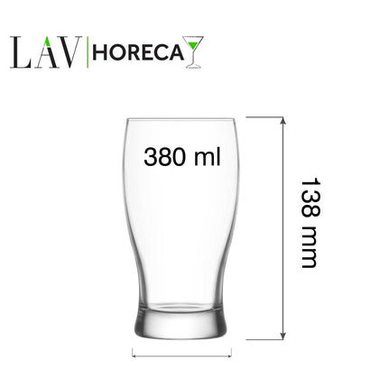 Bristol Beer Glass 380ml Lav - Premium Glassware For Crisp Aroma And Full Flavors - hospitality