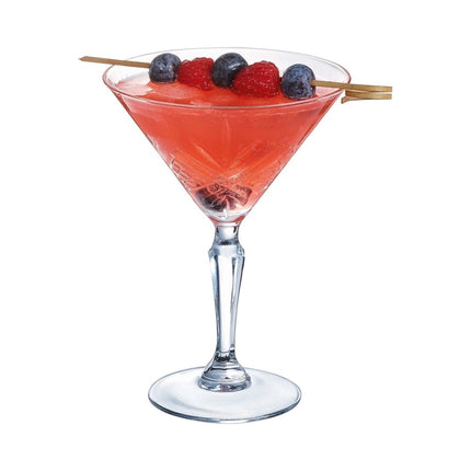 Broadway Cocktail Stem Glass 210ml - Crystal Look With Intricate Carvings For Elegant Cocktails - hospitality